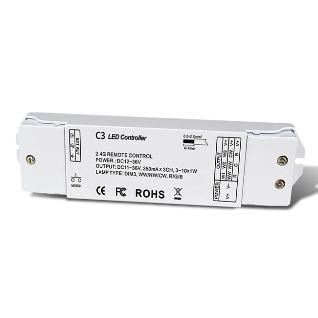 DC12-36V 3CH Constant Current RF 2.4G Receiver C3 For RGB LED Strip Light DC12-36V 3CH Constant Current RF 2.4G Receiver C3 For RGB LED Strip Light